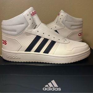 Never worn Adidas Hoops 2.0 MID - Size 12 Mens - White/Blue/Red